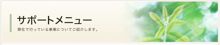サポートメニュー